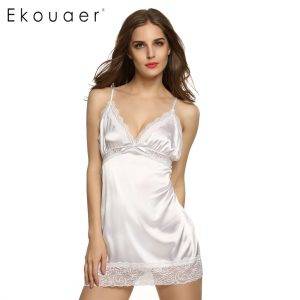 50s Style Sexy Nightgowns - 2016 Intimates Women Sexy Costumes Lingerie Sleepwear With G-String porn  Lace Transparent Dress Plus