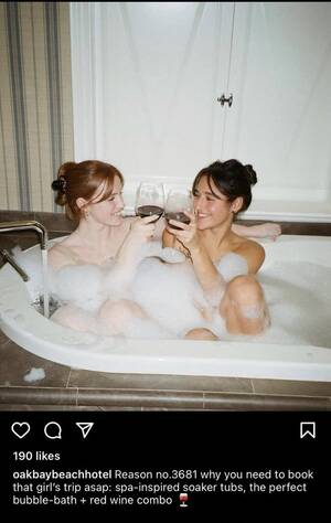 lesbian bubble bath nude - Naked cuddles and wine in a bubble bath. Girls trip! : r/SapphoAndHerFriend