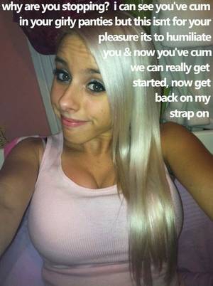 Forced To Cum Porn Captions - Forced to cum.then having to be her sissy is more humiliating.because the  urge to degrade myself is deminished