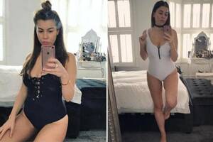 Imogen Thomas Porn - Imogen Thomas dazzles in latest swimwear designs offering fans sexy options  with white zip-up and black lace-up designs | The Irish Sun