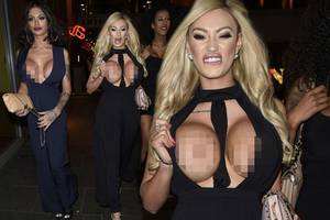 Night Club Porn Star - Porn star Sophie Dalzell shows off insane cleavage as she unleashes her  nipples on girls night out