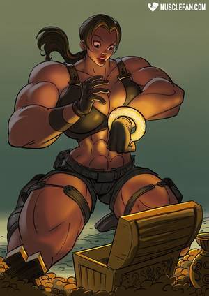 Cartoon Muscle Girl Porn - Female Muscle Growth Goddess Lara Croft by muscle-fan-comics
