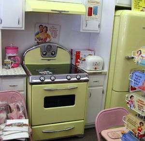 Hello Kitty House Porn - Retro Kitchen with Hello Kitty Items and lovely shade of green.