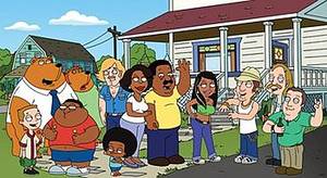 Cleveland Show Sex And The Biddy - Left to right: Ernie Krinklesac, Tim the Bear, Cleveland Jr., Arianna the  Bear, Terry Kimple, Rallo Tubbs, Donna Tubbs, Cleveland Brown, Roberta  Tubbs, ...