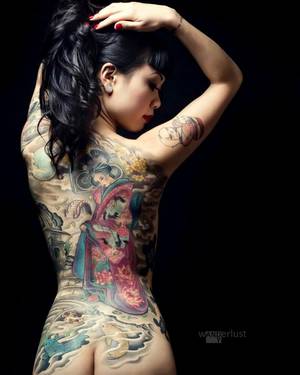 japanese naked tattoo - Beautiful back tattoo