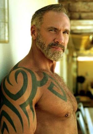 Bearded Hot Guy Gay Porn - Black ink - lines - shapes - colors - flesh - manly - style - brute - hairy  - intense - tattoo - personality