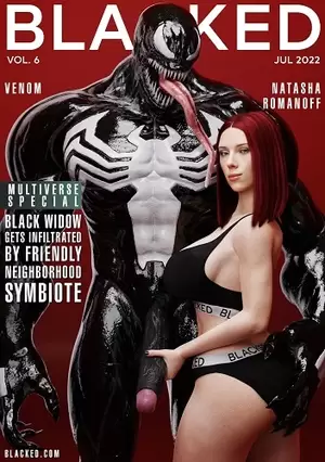 Black Widow Gangbang Porn - Art by Cyberbolt â€“ Blacked â€“ Black Widow x Venom | SXS Hentai