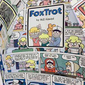 Fox Trot Comic Porn - Large Vintage Umbrella Newspaper Florida Comic Strip Garfield Wizard ID  FoxTrot | eBay