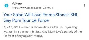 Emma Stone Porn Meme - Your Salad Will Love Emma Stone's SNL Gay Porn Tour de Force :  r/BrandNewSentence