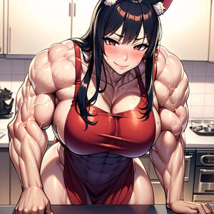 Cartoon Muscle Girl Porn - Muscle girl in naked apron ai 2 by Lyramuna on DeviantArt