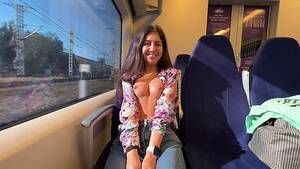 amateur sex on a train - Sexy babe fucked with a stranger in the train - Amateur Porn