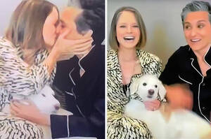 Jodie Foster Lesbian - Jodie Foster Kissing Wife Golden Globes