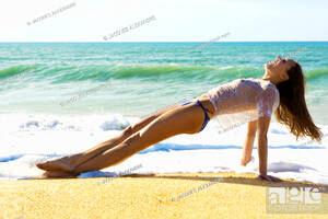 mother in law beach naked - Semi-nude woman on beach, Stock Photo, Picture And Rights Managed Image.  Pic. EXA-JA3-0818 | agefotostock