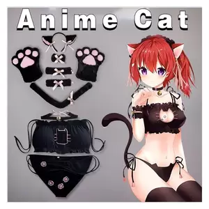 japan cartoon lingerie - Sexy Porn Underwear Women Body Japanese Anime Ruffle Roleplay Girls Sexy  Lingerie Cosplay Neko Cat Keyhole