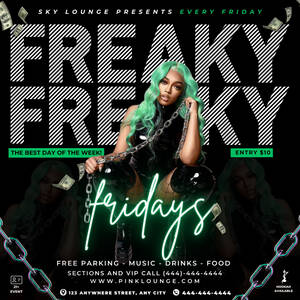Freaky Flyers Porn - Freaky Friday Green Flyer, Club Flyer Template, Event Flyer, Party Flyer,  Stripper Party Flyer, Invitation Flyer, Adult Party Flyer - Etsy