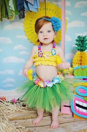 Hawaiian Girl Birthday Porn - Hawaiian TUTU ONLY luau party photo prop baby girls birthday