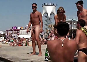 couple nude beach thong - Beach Gay Porn