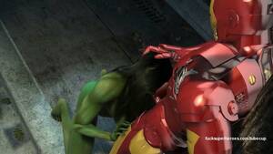 Iron Man Cartoon Porn Forced - Ironman Tony Stark deeply fucks Hulk woman in her dirty mouth