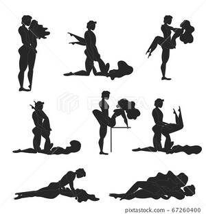 diagram cartoon porn - Cartoon Different Sex Poses or Position Couple... - Stock Illustration  [67260400] - PIXTA