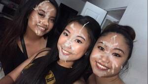 Asian Facial Selfie Porn - Three Asian babes with cum facials - Cum Face GeneratorCum Face Generator
