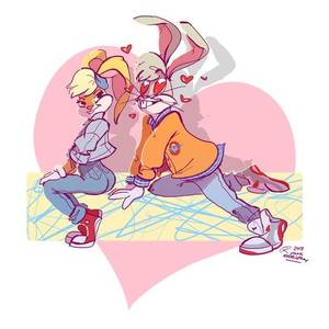 Lola Bunny Fucking Bull - Bugs Bunny and Lola Bunny of Looney Tunes. Artwork by YoungEarlGrey 2013.