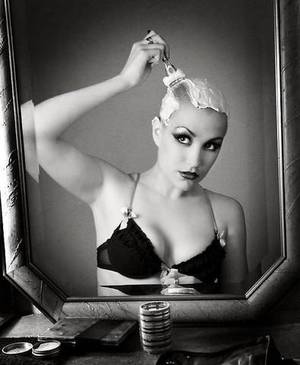 Bald Head Latex Porn - All about Latex, Women with bald head, Tattoos and shaved eyebrows