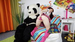 hot girls using sex toys - Sex toys porn for nasty brunette and huge panda - Panda fuck