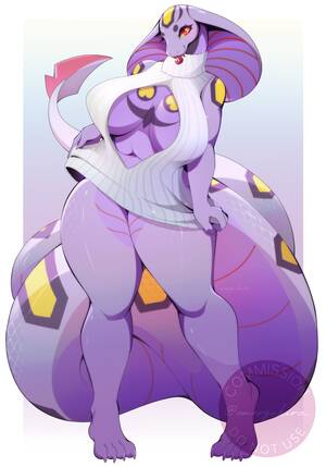 Female Arbok Porn Feet - 123814 - safe, artist:ameryukira, arbok, fictional species, hybrid,  seviper, anthro, nintendo, pokÃ©mon, big tail, breasts, clothes, female,  forked tongue, huge breasts, solo, solo female, sweater, tail, thick  thighs, thighs, tongue, tongue out,