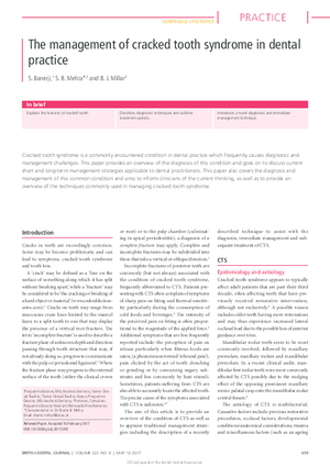 Girlsdoporn E245 - (PDF) The management of cracked tooth syndrome in dental practice | ç‰™é†«ç³»  0030024 - Academia.edu
