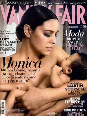 monica bellucci - Monica Bellucci poses naked with new baby for Vanity Fair | Daily Mail  Online