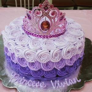 Disney Xxx Princess Amber Porn - Vivian's Princess Sofia the First ombre cake.