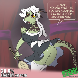 Funny Argonian Porn - Only 38%? For the Lusty argonian maid? | Is It Porn? | Know Your Meme