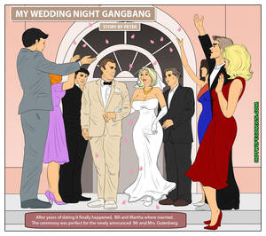 free femdom cartoons wedding dress - My Wedding Night Gangbang- Hotwifecomics - Porn Cartoon Comics