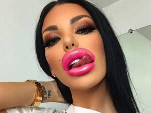 Biggest Lips Porn - Enormous 'porn star lips' on show in terrifying gallery of selfies | The Sun