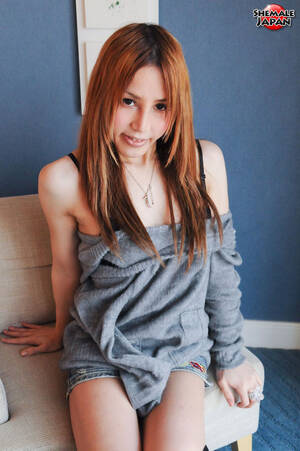 most beautiful japanese ladyboys - Beautiful japanese tgirl moves apart her legs