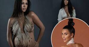 kim kardashian pregnant nude - Kim Kardashian praises pregnant Kourtney's naked photoshoot as she follows  her lead to #BreakTheInternet - Mirror Online