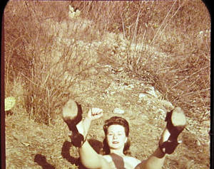 1970s Stars Legs Spread - Original Nude Photo Slide Vintage Risque 1950s Era Color Nude Woman Pin Up  Model 35mm Picture