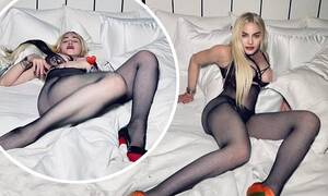 Megan Fox Pantyhose Porn - Madonna, 63, SLAMS Instagram for taking down post of her exposed nipple but  shares them AGAIN | Daily Mail Online