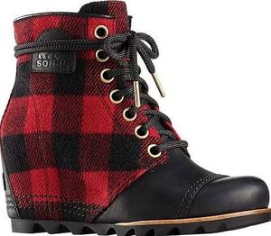 Nora Seibel Porn - Sorel PDX Wedge Booties Shown in Plaid Black Textile. From the women's  ankle boots,
