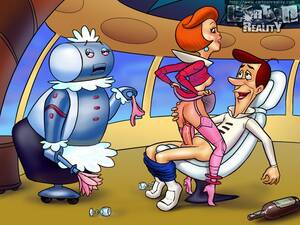 Jetsons Cartoon Porn - Sexy Jane Jetson rides hubby;s cock and he bangs her hard by table -  CartoonTube.XXX