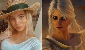 Freya Cat Porn - Freya Allan! - Show not based on the games, I know, but I like to compare  them for fun : r/netflixwitcher