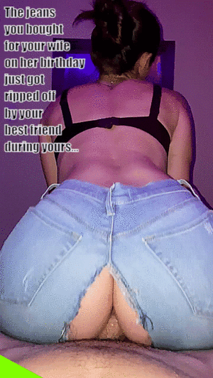 Jeans Porn Captions - birthday jeans - Porn With Text