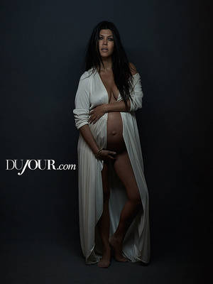 naked pregnant baby bump - Kourtney Kardashian Nude DuJour