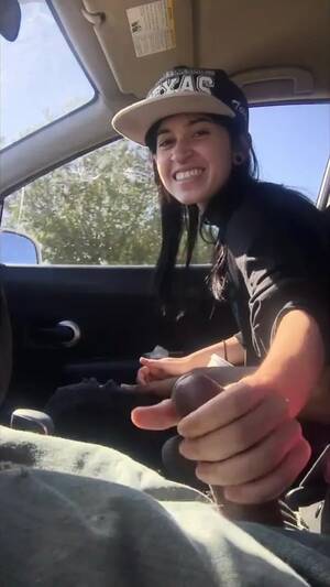 lesbian gives handjob - Free Lesbian gives Friend Handjob in Car Porn Video HD