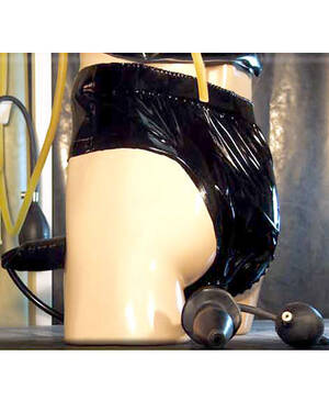 latex enema pants - Latex Self-Enema Pants with Piss Sheath and Enema Plug | Hautengshop