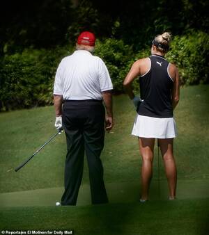 golf loan - Donald Trump golfs with women's pro Lexi Thompson as Michael Cohen talks to  prosecutors in New York | Daily Mail Online