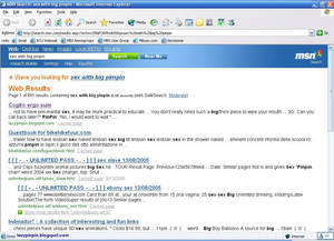 msn - Great, i got the highest ranking in the search result, among all the others  links that are indeed porn sites. Thanks to Microsoft, my blog is the king  of ...