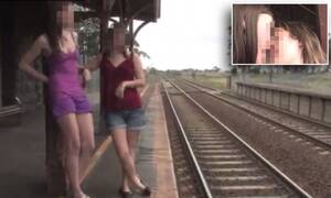 forced lesbian hidden cam - Lesbian amateur porn movie filmed at train station in Victoria | Daily Mail  Online