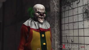 Clown 3d Monster Porn - Evil clown plays with a sweet horny college girl in an abandoned hospital -  XVIDEOS.COM