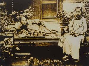 Classic Family Jewels - Women smoking opium in China, circa 1900.